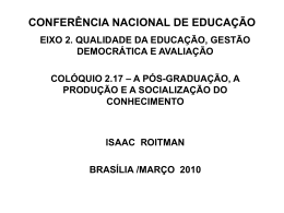 CONFERÊNCIA NACIONAL DE EDUCAÇÃO