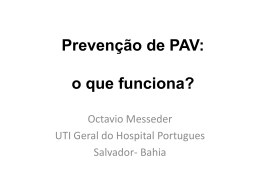 Prevenção de PAV: o que funciona?