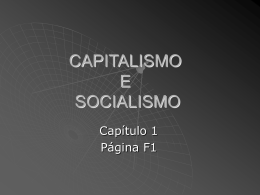 CAPITALISMO E SOCIALISMO