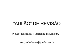 &ldquo;AUL&Atilde;O&rdquo; DE REVIS&Atilde;O
