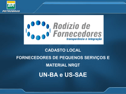 UN-BA e US-SAE - Rede Petro Bahia