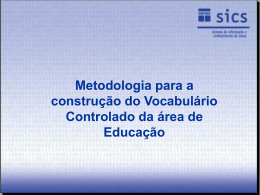 Vocabulário Controlado - Klytia Costa e Jacymara Amorim