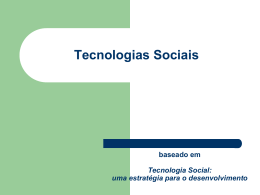 Tecnologias Sociais - Carlos de Oliveira Galvao