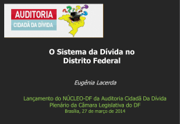 “O Sistema da Dívida no Distrito Federal” – Eugenia Lacerda