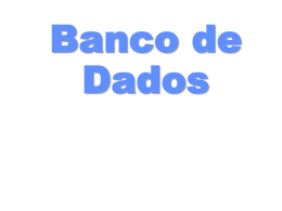 BANCOS DE DADOS