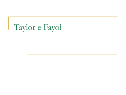 Taylor e Fayol
