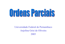 Ordenações parciais - Centro de Informática da UFPE