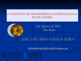 Contrato de Transferência Internacional de Jogadores.