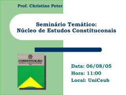 Seminário Temático NEC 2º/2005 Profa. Christine Peter