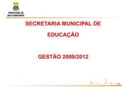 Slide 1 - Câmara Municipal de Belo Horizonte