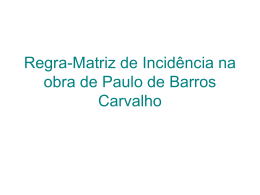 Regra-Matriz de Incidência na obra de Paulo de Barros Carvalho