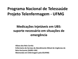 Programa Nacional de Telessaúde Projeto Telenfermagem