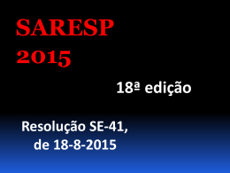 Apresentação SARESP Reunião Inicial