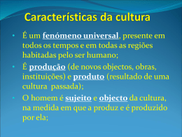 Características da Cultura