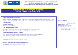 programa de capacitação da egpcr cronograma fevereiro 2014