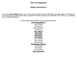 Arte da Antiguidade - Slides Informativos -