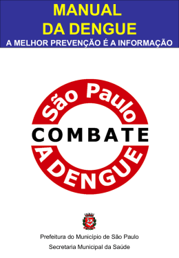 dengue - Prefeitura de São Paulo