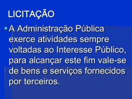 licita&ccedil;&atilde;o