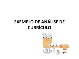 EXEMPLO DE AN&Aacute;LISE DE CURR&Iacute;CULO
