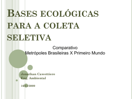 Coleta seletiva - Ecologia e Gestão Ambiental