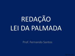 Oficina de Redação LEI DA PALMADA – versão 2003
