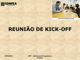 REUNI&Atilde;O DE KICK-OFF