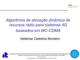 Algoritmos de aloca&ccedil;&atilde;o din&acirc;mica de recursos r&aacute;dio para sistemas