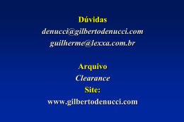Clearance - Gilberto De Nucci . com