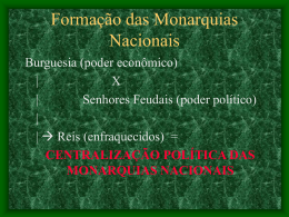 Formação das Monarquias Nacionais