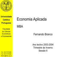 Economia Aplicada MBA - Universidade Católica Portuguesa