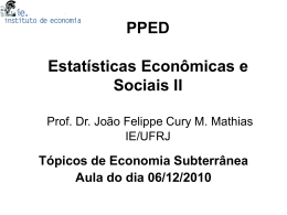 Slide 1 - Instituto de Economia da UFRJ