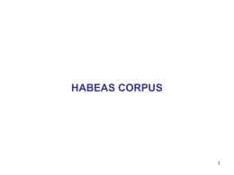 O QUE É Habeas corpus
