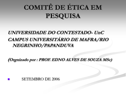 (CEP). - Universidade do Contestado
