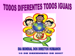 Dia mundial dos Direitos Humanos