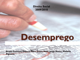 Desemprego - Faculdade de Direito da UNL