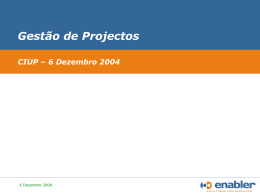 Gest&atilde;o de Projectos