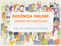 Docência Online - Palestrante: Drª Ana Hessel
