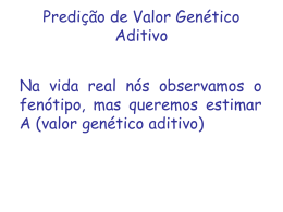 Predição de Valor Genético Aditivo