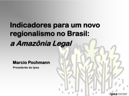 Indicadores para um novo regionalismo no Brasil
