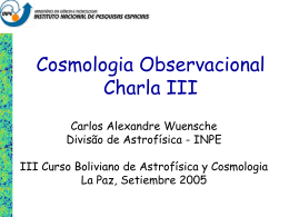 Cosmologia Observacional Charla III