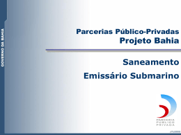 PPP Projetos Saneamento Emissário - Sefaz-BA