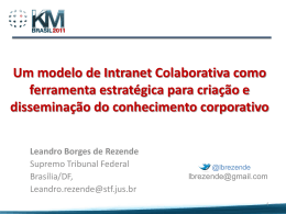 Um modelo de intranet colaborativa como ferramenta estratégica