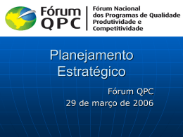 Planejamento Estratégico - Movimento Brasil Competitivo