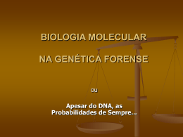 A GEN&Eacute;TICA E A LEI
