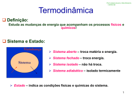 Termodinâmica / Termoquímica
