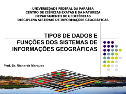 Tipos de dados espaciais - Universidade Federal da Paraíba