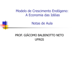 Modelo de Crescimento Endogeno - Programa de Pós