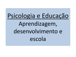 Psicologia e Educação - Universidade Castelo Branco