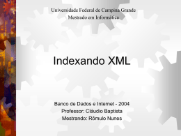 Indexando XML - Prof. R&ocirc;mulo Nunes