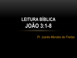 Leitura bíblica João 3:1-8